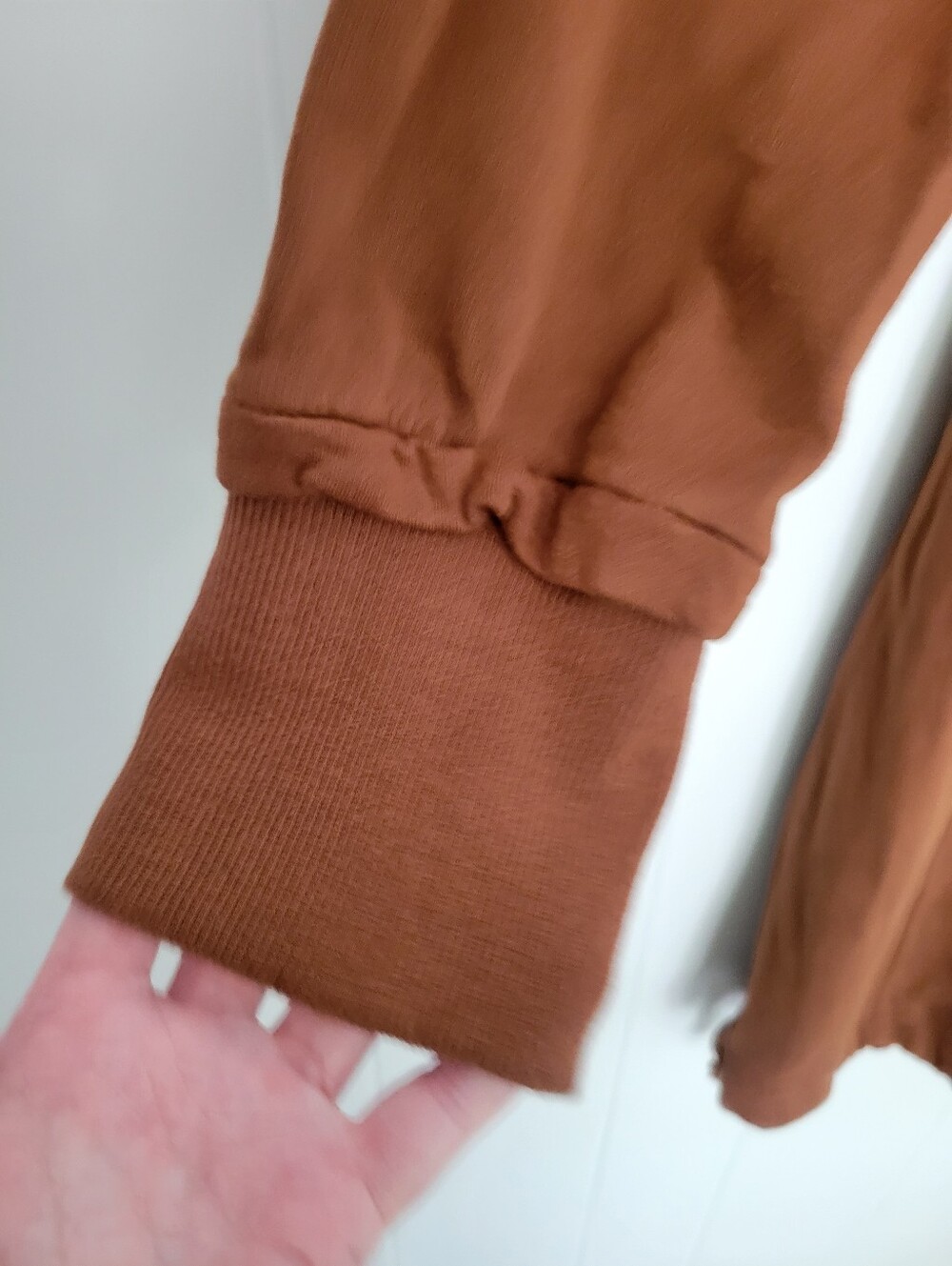 NWT Wearables XCVI Fleece Funnel Neck Longcoat Zip Front Brown Cinch Hem LG - Picture 6 of 16